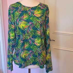 NWOT LAND'S END baltic palm rash guard